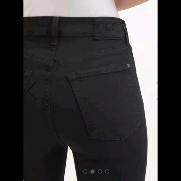 NWT Splendid women's High Waist Slim Kick Crop Ankle Straight Black  Jeans US 28 - Picture 9 of 9